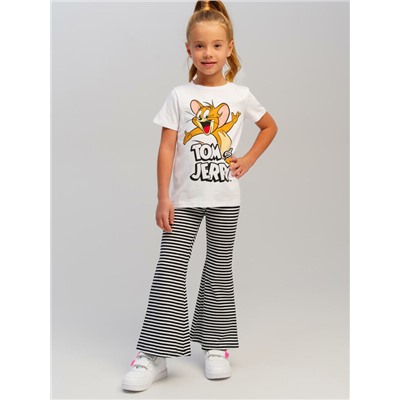 Комплект трикотажный для девочек: фуфайка (футболка), брюки (легинсы)