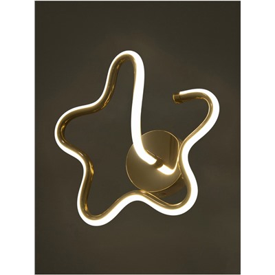 Бра настенное BayerLux Valentina, 14 Вт, LEd, 4000-6000К, золото, 25×25×13 см