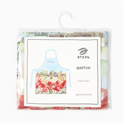 Фартук «Этель. Маки», 70×60 см, 100% хлопок, рогожка 160 г/м²