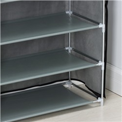 Полка для обуви с чехлом LaDо́m, 5 уровней, 60×30×90 см, серая