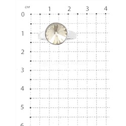 Подвеска из серебра с кристаллом Swarovski Silver Shade родированная 925 пробы CP-6906-2-SER