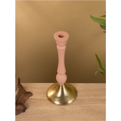 Подсвечник на 1 свечу «Пудровый», 10.5×10.5×25 см