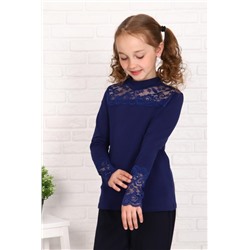 Кружевница блузка детская (Темно-синий)