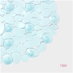 Коврик противоскользящий в ванну на присосках Доляна «Крупная галька», 35×65 см, цвет МИКС