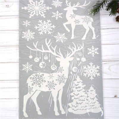 Наклейка новогодняя 48х24 / 610-255/уп 12/300/