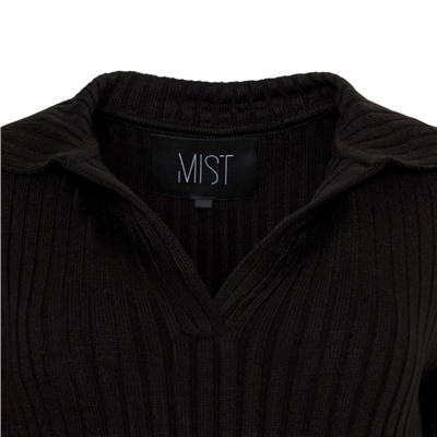 Платье миди женское MIST Knitwear, размер 42, чёрное