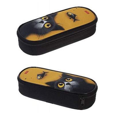 Пенал 1 отделение на молнии 220х90х50 мм "Пушистый философ" (095129) 73300 Хатбер