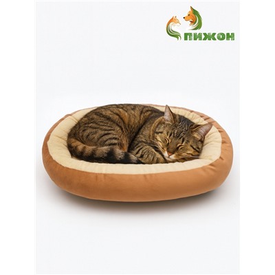 Лежанка для животных, 50×45 см, коричневая