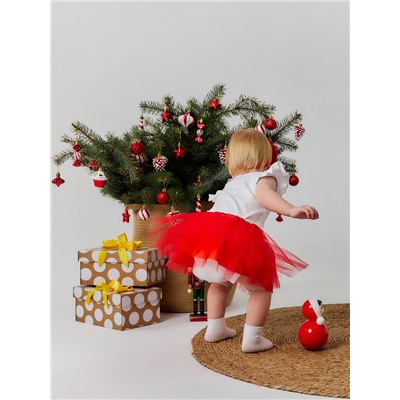 Набор для фотосессии «Крошка Я. Праздничный»: юбка и повязка на голову, красный, рост 62-86