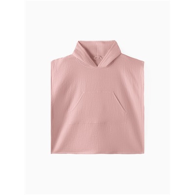 Пончо детское муслиновое LoveLife, 56×70 см, хлопок 100%, пудровое