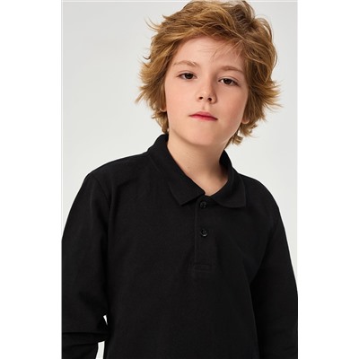 Рубашка-поло с длинным рукавом для мальчика Happyfox