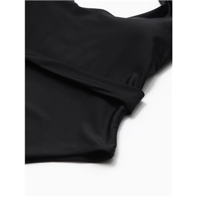 Купальник женский слитный с поясом MINAKU, размер 42, чёрный