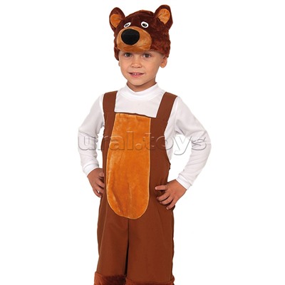 Изделие швейное "Набор карнавальный "Мишка бурый" ткань-плюш (6-9 лет, рост 122-134 см)