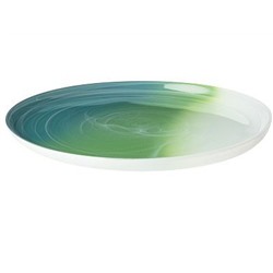 Тарелка 28см (h-2см) обеденная ALABASTER GREEN, стекло