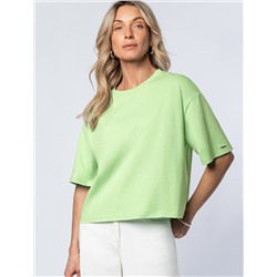 Укороченная футболка силуэта овер-сайз