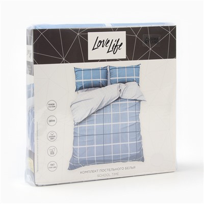 Постельное бельё евро LoveLife School time, сатин