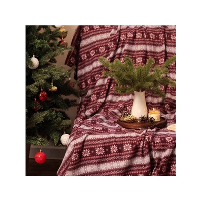 Плед флисовый новогодний «Экономь и Я. Зимний орнамент», 150×130 см