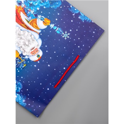 Пакет подарочный новогодний ламинированный, «Дед Мороз», 33×10×42.5 см