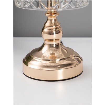 Светильник настольный RISALUX «Элли», интерьерный, LED, 10 Вт, золото, 13.5×13.5×31 см