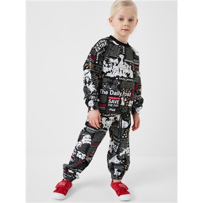 Комплект трикотажный для девочек: толстовка, брюки