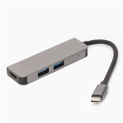 Хаб Type-C - BYL-2011N (HDMI, USBx2) (gray)
