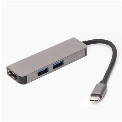 Хаб Type-C - BYL-2011N (HDMI, USBx2) (gray)