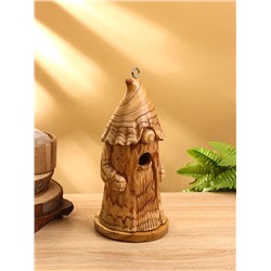 Скворечник подвесной «Гномик старец», 14×14×30 см, дерево