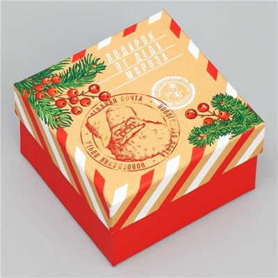 Набор новогодних подарочных коробок 10 в 1 «Новогоднее послание», 10×10×6 – 28×28×15 см