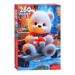 Пазлы 260 "Мишка с подарками"
