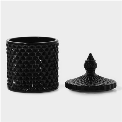 Сахарница Доляна «Малифисента», 280 мл, 8.5×14 см, стекло, чёрная