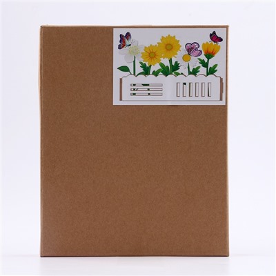 Алмазная вышивка «Цветы с бабочками», интерьерный декор