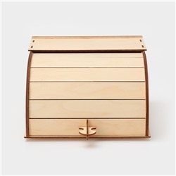 Хлебница деревянная, 26×26×15 см, бежевая