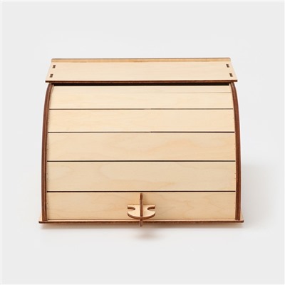 Хлебница деревянная, 26×26×15 см, бежевая