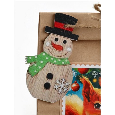 Чай подарочный в крафтовом пакете с игрушкой «Новый год подарит счастье», 50 г