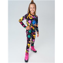 Термокомплект трикот. для девочек: фуфайка (футболка) с длин. рук, брюки