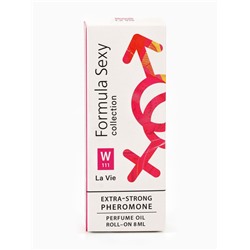 Парфюмерное масло женское с феромонами Formula Sexy Collection La Vie W111, 8 мл (по мотивам La Vie Est Belle (Lancome)