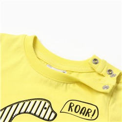 Футболка для мальчика, цвет желтый, рост 80 см