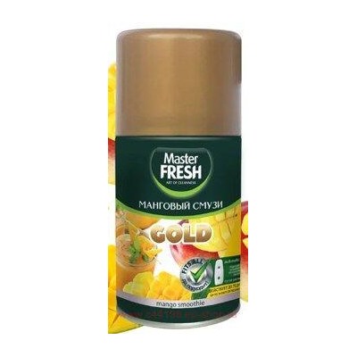 MASTER FRESH Освежитель воздуха GOLD Манговый смузи сменный баллон 250 мл