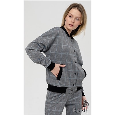 Бомбер "Лидс" серо-голубой