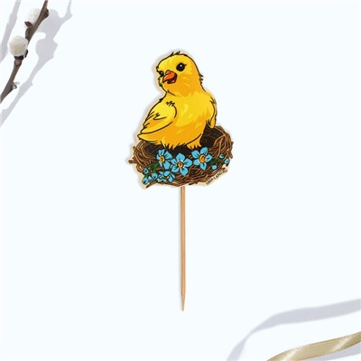 Топпер для украшения кулича «Гнездо» на пасху, 6.8×5.4 см