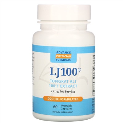 Advance Physician Formulas, LJ 100, 25 mg, 60 Vegetable Capsules
