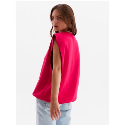 Жилет женский MINAKU: Casual Collection, фуксия, размер 50-52