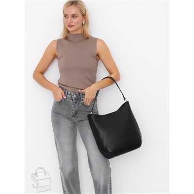 Сумка женская кожаная 1020M black  Polina&Eiterou в Новосибирске