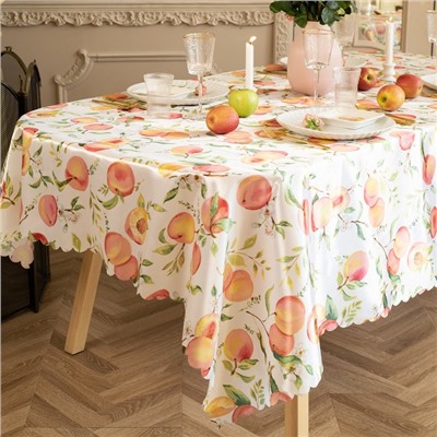 Скатерть «Доляна. Персики», 145×110 см, 100% п/э