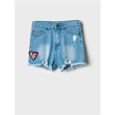 Шорты текстильные джинсовые для девочек