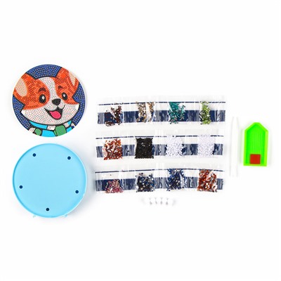 Ночник своими руками. Алмазная мозаика для детей на ночнике «Корги», 15×15 см, набор для творчества