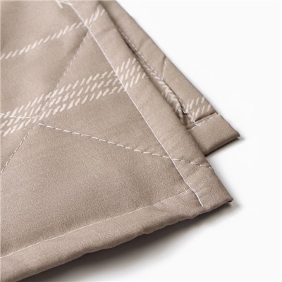 Покрывало LoveLife 1.5 сп «Бежевая клетка», 150×210±5 см, микрофайбер, 100% п/э