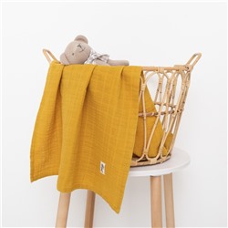 Полотенце муслиновое LoveLife, 50×90 см, 100% хлопок, 3-сл, 180 г/м², цвет «горчица»