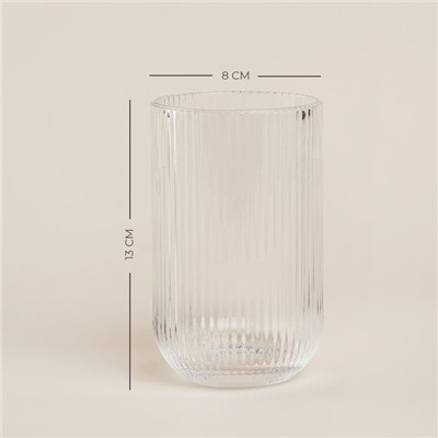 Стаканы SL Home «Модерн», 400 мл, 8×13 см, набор 6 шт., стекло, прозрачные