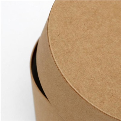 Набор круглых коробок 5 в 1 «Крафт однотонный», 23×23×14 - 15×15×10 см